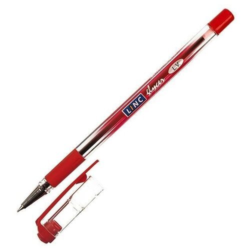 Ручка шариковая Linc Glycer (0.35мм, красный цвет чернил) 12шт. (1300RF/red)