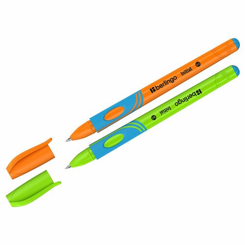 Ручка шариковая Berlingo 'Initial' светло-синяя, 0.7мм, для левшей и правшей (ассорти), 24 штуки