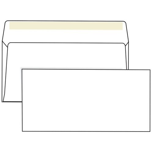 Конверты Е65 (110х220 мм), клей, 80 г/м2, комплект 1000 шт.