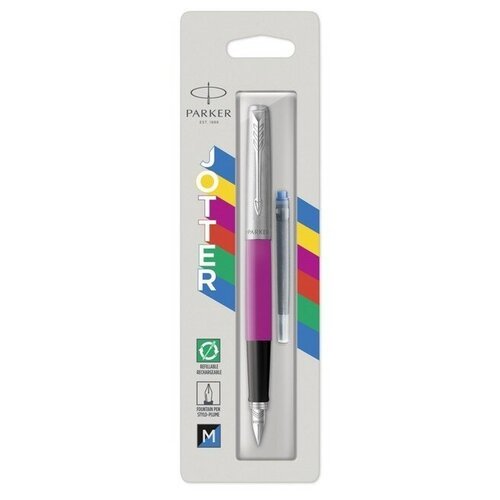 Ручка перьевая Parker JOTTER ORIGINALS MAGENTA,1.0мм,+ 2 стержня (син и чер) блистер 2096860