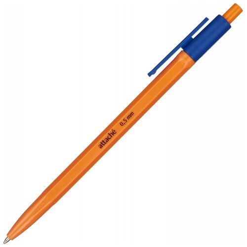 Ручка шариковая автоматическая. Attache Economy оранж. корп, синий