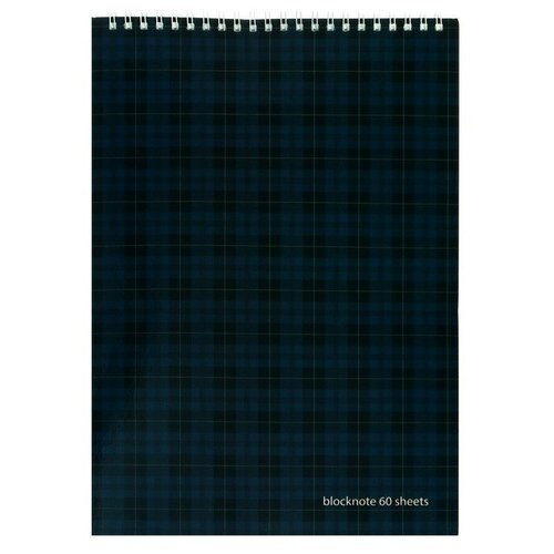 Блокнот А4, 60 листов на гребне, Ultimate basics 'Шотландка', микс