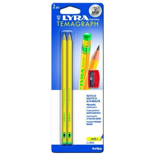 Чернографитовые карандаши Lyra Чернографитные карандаши LYRA TEMAGRAPH HB 2 шт, в блистере с точилкой