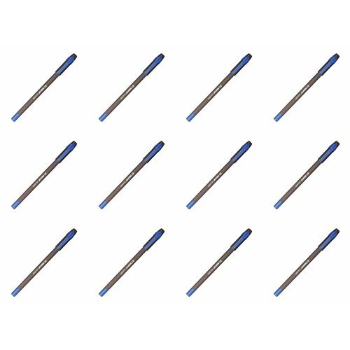 Beifa Ручка шариковая A-Plus, синяя, 0,7 мм, серый корпус, 12 шт.