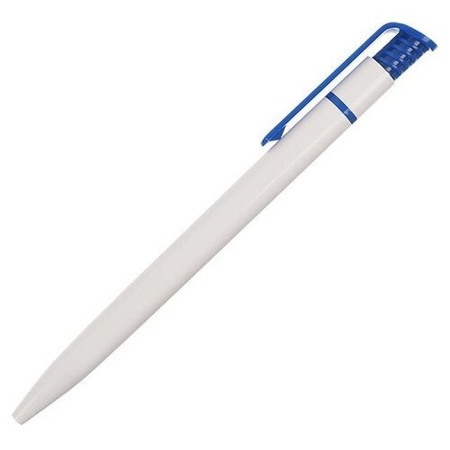 Ручка для логотипа автоматическая НИКА 0,7 мм бело-синий корпус