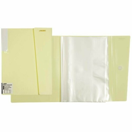 Папка 20 файлов 0,50мм пластик deVENTE Pastel желтая арт.3101800. Количество в наборе 3 шт.