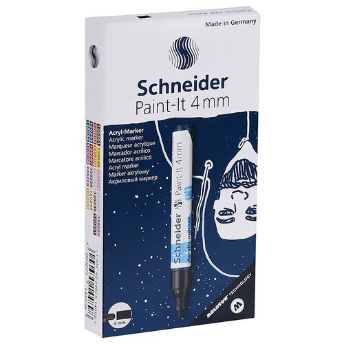 Schneider Набор акриловых маркеров Paint-it 320 (120203), 5 шт., синий, 5 шт.
