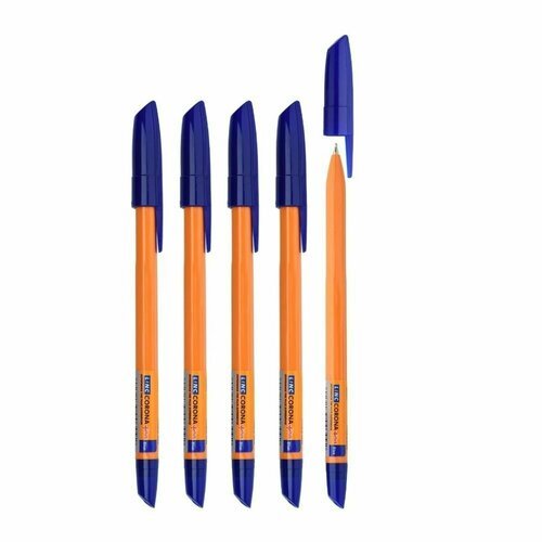 Ручка шариковая LINC Corona Plus 0,7 мм синяя ( 5шт.)