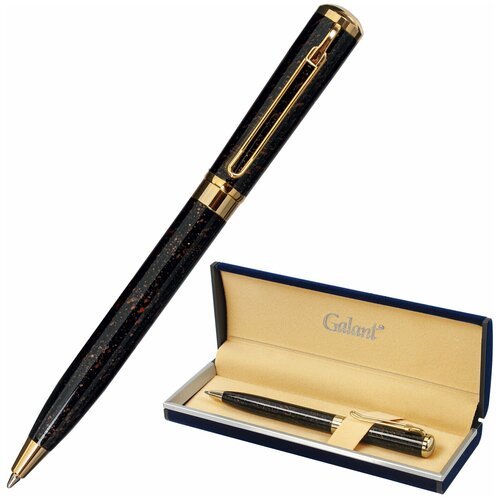 Ручка подарочная шариковая GALANT 'TINTA MARBLE', корпус коричневый, золотистые детали, узел 0,7 мм, синяя, 14
