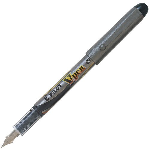 PILOT Ручка перьевая V-Pen Silver, M (SVP-4M), SVP-4M-B, 1 шт.