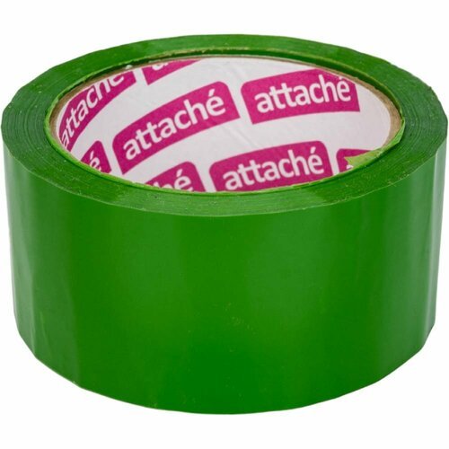 Упаковочная клейкая лента Attache 48 мм х 66 м, 45 мкм, зеленая