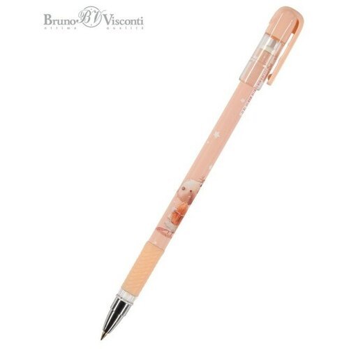 Ручка шариковая BrunoVisconti MagicWrite 'Мышка с орешком', узел 0.5 мм, синие чернила, матовый корпус Soft Touch