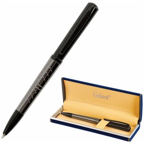 Ручка подарочная шариковая GALANT PUNCTUM , корпус черный/оружейный металл, детали черные, узел 0,7 мм, синяя, 143521 . В заказе: 1 шт.