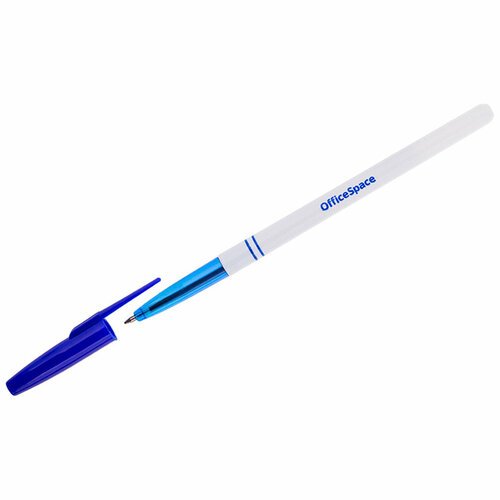 Ручка шариковая OfficeSpace синяя, 0,7мм, штрих-код, 20 штук