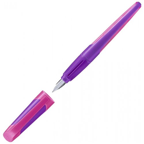 Stabilo Перьевая ручка 'EasyBuddy', корпус фиолетовая/малиновая, синий картридж sela