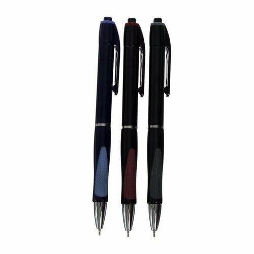 Ручка шариковая автоматическая, 0.5мм Vinson с резиновым держателем, стержень масляный синий, 36 шт.