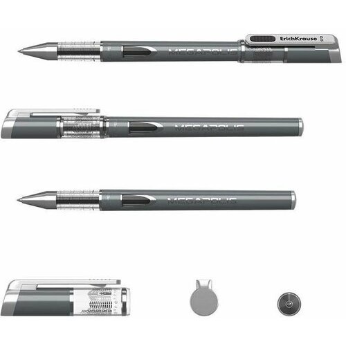 Ручка гелевая неавтоматическая Erich Krause Megapolis Gel черная толщина линии 0.35 мм, 1442255