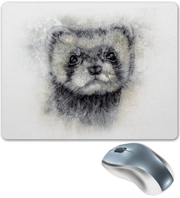 Printio Коврик для мышки Рисунок животного хорька.