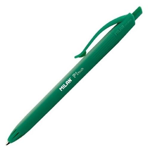 Ручка шариковая автоматическая Milan P1 Touch (0.7мм, зеленый цвет чернил, софт-тач) 25шт. (176513925)