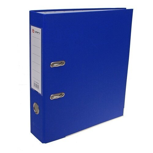 Папка-регистратор А4, 80 мм, PP Lamark, полипропилен, металлическая окантовка, карман на корешок, собранная, синяя