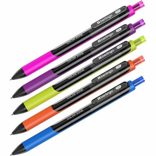 Ручка гелевая автоматическая Berlingo Color Zone gel черная 0,5мм CGm_50062