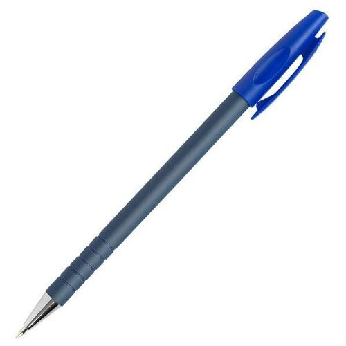 Ручка шариковая inформат RUBBI, 0,7 мм, синий, прорезиненный корпус