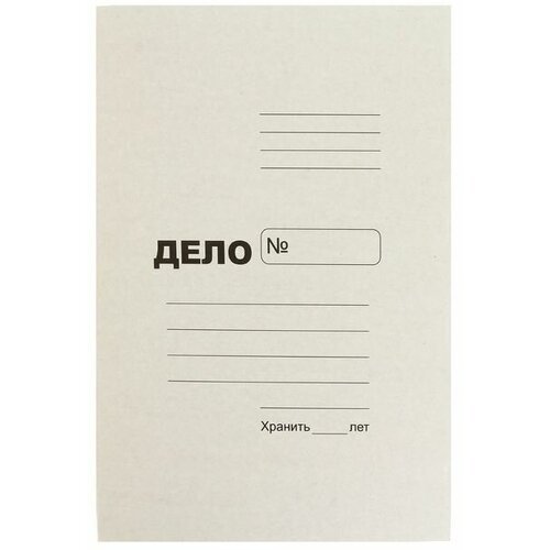 Папка-обложка А4 на 200 листов 'Дело', картон, блок 370 г/м ², белая, пробитый