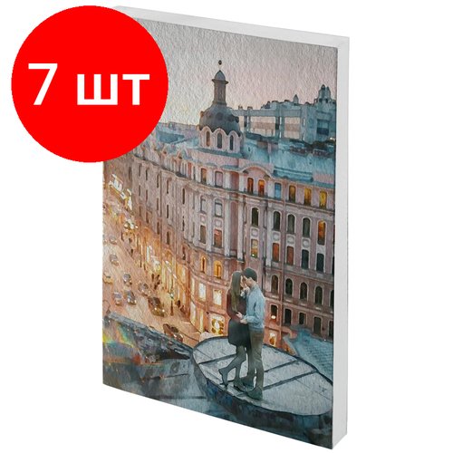 Комплект 7 штук, Ежедневник недатированный,7БЦ, А5.128л, Attache Economy Города