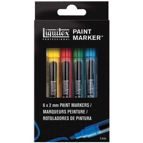 Liquitex Набор маркеров Paint marker Fine, разноцветный, 6 шт.