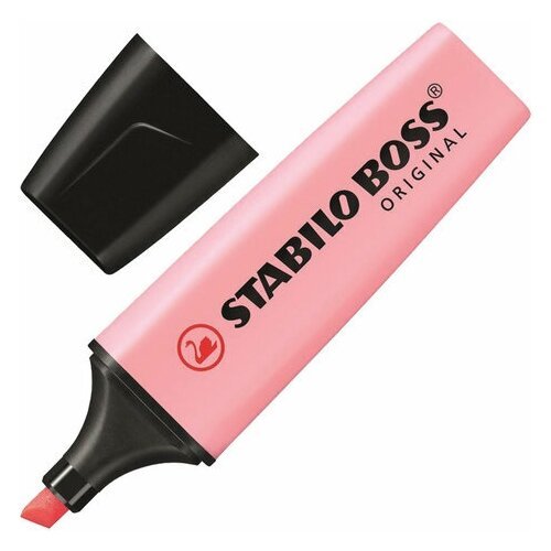 Текстовыделитель STABILO 'Boss Pastel' розовый линия 2-5 мм, 10 шт