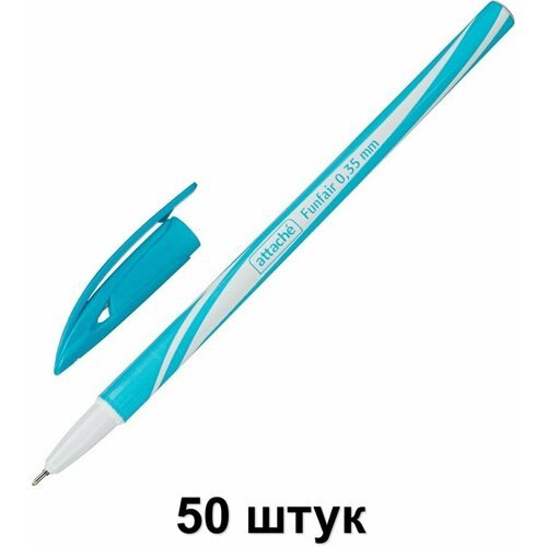 Attache Ручка шариковая неавтоматическая Funfair, синяя, 50 шт