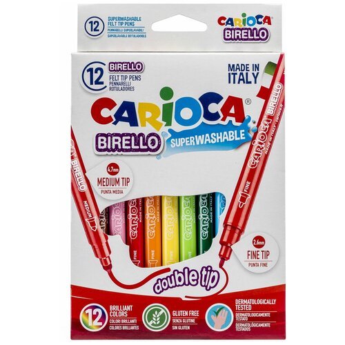 Carioca Набор фломастеров Birello (41457), разноцветный, 12 шт.