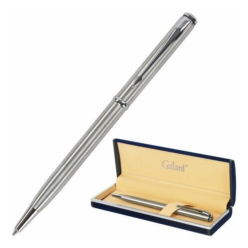 Ручка подарочная шариковая GALANT 'Arrow Chrome' корпус серебристый хромированные детали пишущий узел 0 7 мм синяя, 1 шт